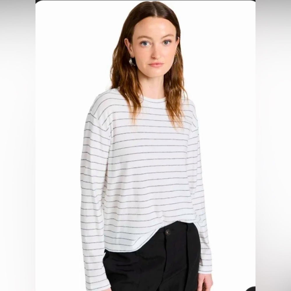 Vince Women's Striped Long Sleeve Pullover. NWT